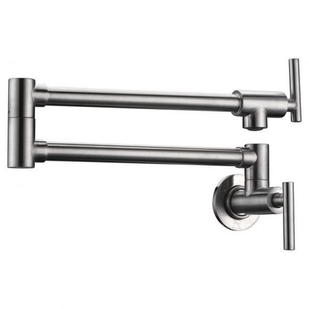 ANZZI Braccia 24" Wall Mounted Pot Filler in Brushed Nickel KF-AZ258BN